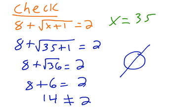 5-8 Solving Radicals